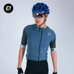 Jersey pro Ultra Azul/Gris Maculino Manga Corta- Rockbros