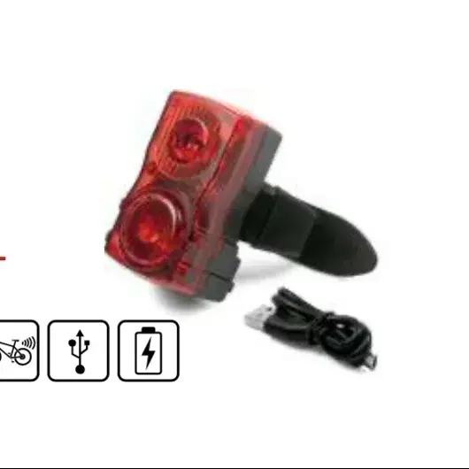 LAMPARA TRASERA JY-6131T 2 LED RED C/BATERIAS RECARGABLE - JY
