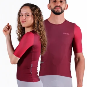 Jersey Ciclismo sin Cierre Manga Corta Unisex Morado High force