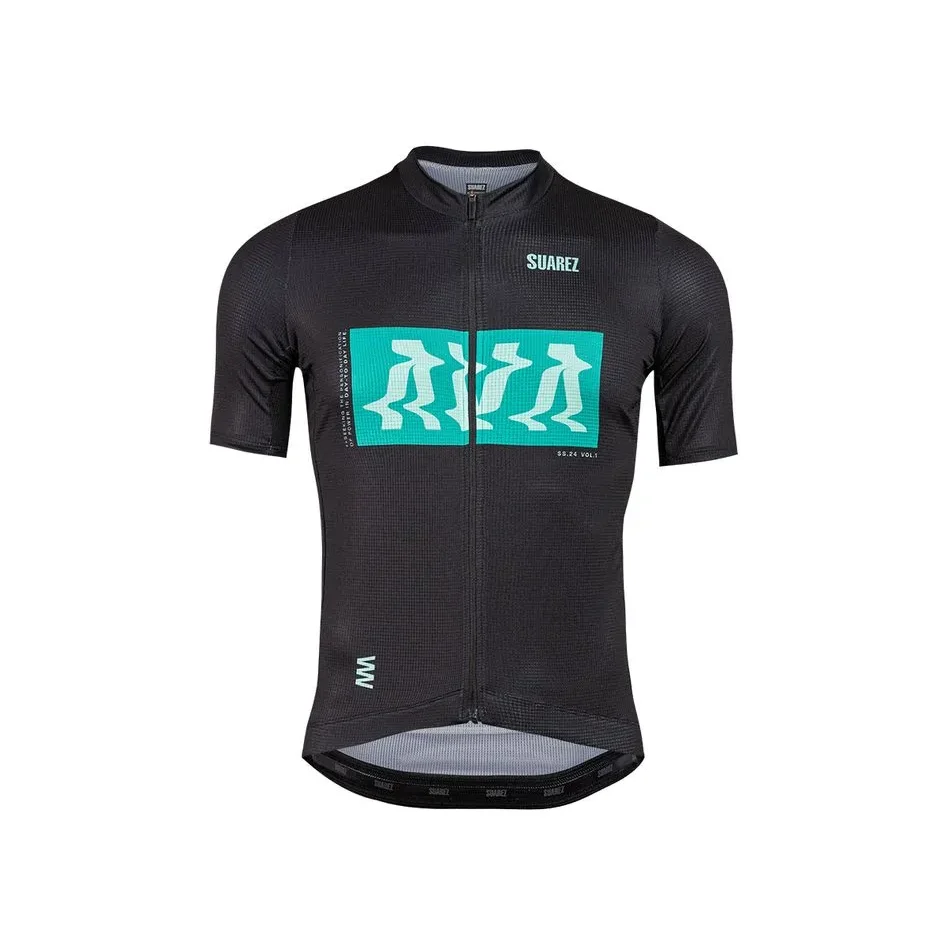 Jersey De Ciclismo Hombre Ease Black Green 2.3 - SUAREZ