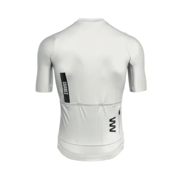 Jersey De Ciclismo Hombre Solid Silt Blanca - SUAREZ