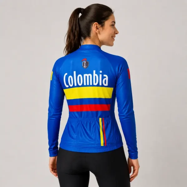Jersey Eco Unisex Manga Larga Azul Colombia- Cavalieri