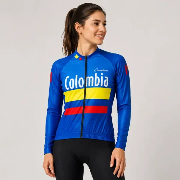 Jersey Eco Unisex Manga Larga Azul Colombia- Cavalieri