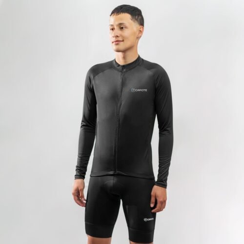 Jersey Hombre Largo Premium Negro - Capote
