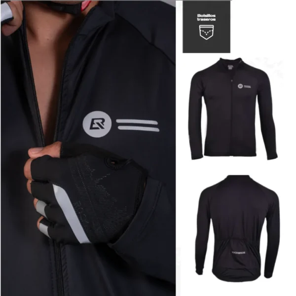 Jersey Semitérmico Negro - RockBros