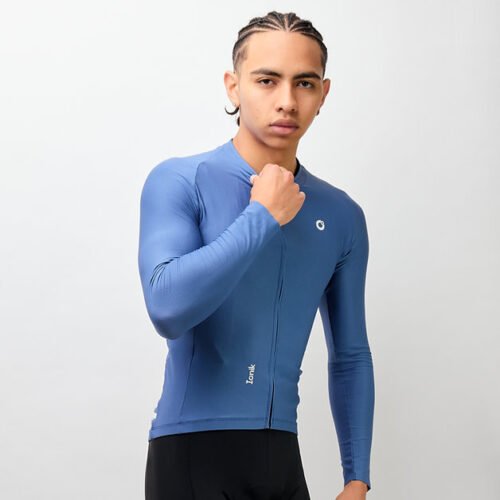 Jersey Star Pro Azul Petroleo Manga Larga Masculino - Ionik