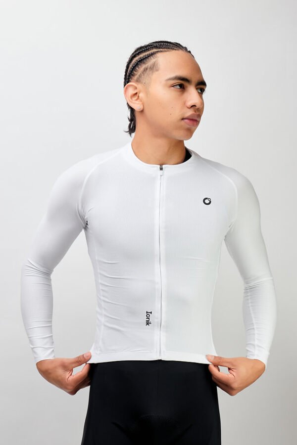Jersey Star Pro Blanco Manga Larga Masculino - Ionik