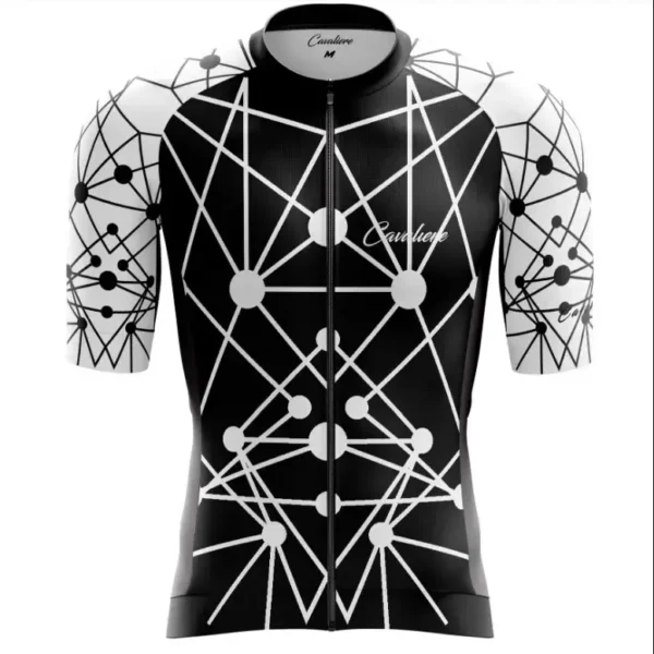 Jersey Unisex Manga Larga Negro/Blanco - CAVALIERI