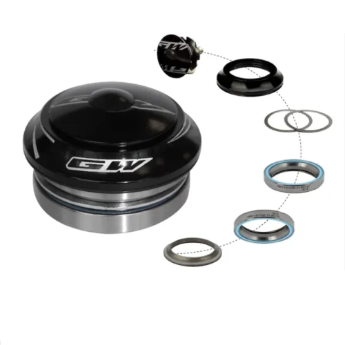 Juego De Direccion 8P Integrado 1-1_8 H50 Aluminio Negro Gw Juego De Direccion 8P Integrado 1-1/8 H50 Aluminio Negro - Gw