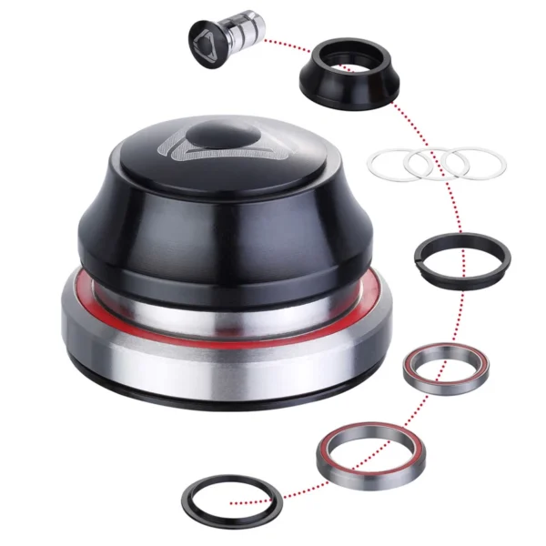 Juego De Dirección Integrado 1-1_8 52MM Tapon Aluminio QLP-62 Negro - Gw Juego De Dirección Integrado 1-1/8 52MM Tapon Aluminio QLP-62 Negro - Gw