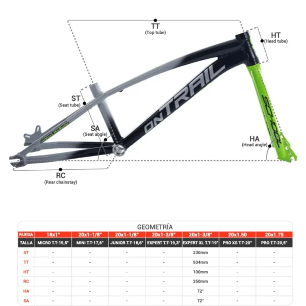 Kit Marco Bmx 20" Expert XL School Colores - On Trail
