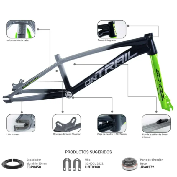 Kit Marco Bmx 20" Pro XS School Colores - On Trail