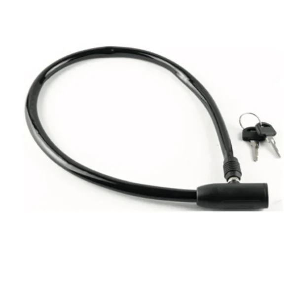 CANDADO CABLE 60CMM X 5MM AZUL C/LLAVE - LUMA
