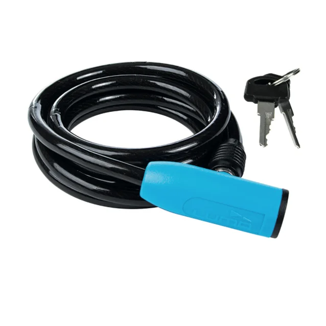Candado Clave 7318New 185cm X 8mm Espiral con Llave Azul - Luma