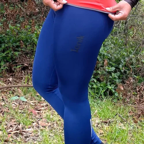 Licra/Pantalón Femenino Azul con Cargadera para Ciclismo - Ionik