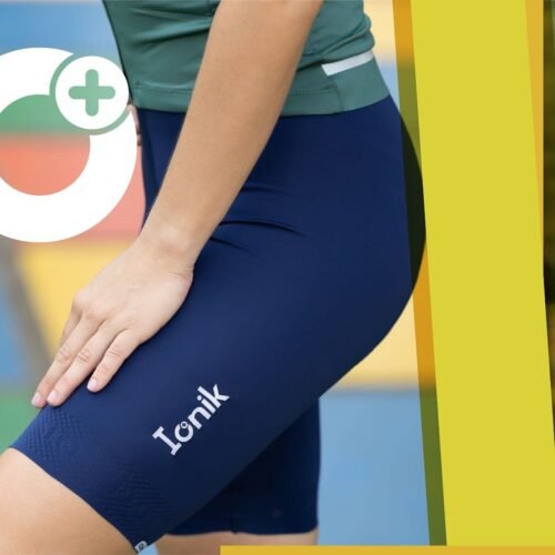 Licra/pantaloneta Dama Azul  Oscuro Sin Costuras para Ciclismo - Ionik
