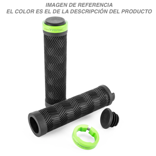 MANGOS ON240 PLASTICOS C/ARO ALUMINIO AZUL - ON TRAIL