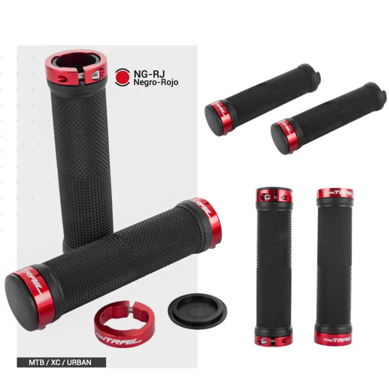 Mangos  On201 Plasticos C/Aro Alum, 130Mm Rojo - On Trail