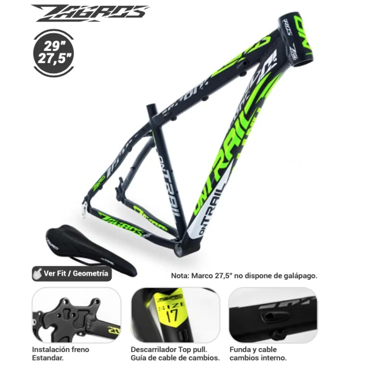 Marco Zagros Mtb Sin Tenedor 27.5" y 29" con Gálapago - On Trail