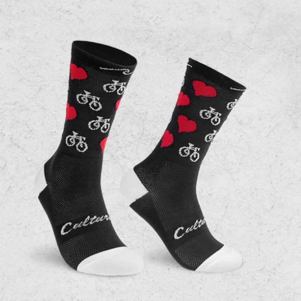 Media deportiva Unisex Bici Lovers 6 Negra - Culture Cycling