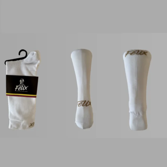 Media deportiva Unisex Blancas/Dorado - Felix