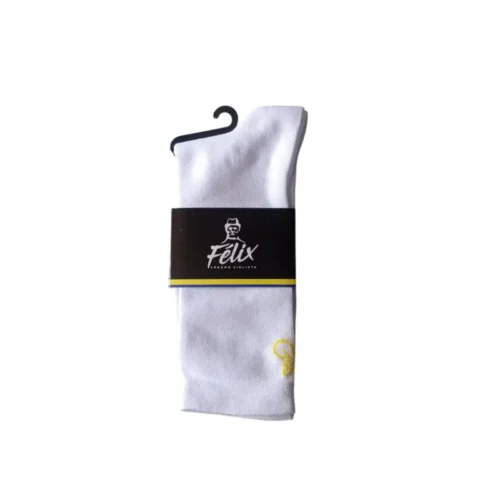 Media deportiva Unisex Blanco/Amarillo Felix