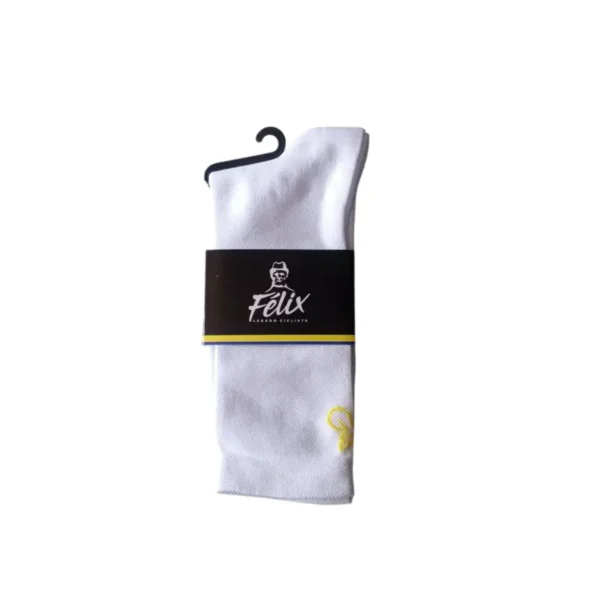 Media deportiva Unisex Blanco/Amarillo Felix