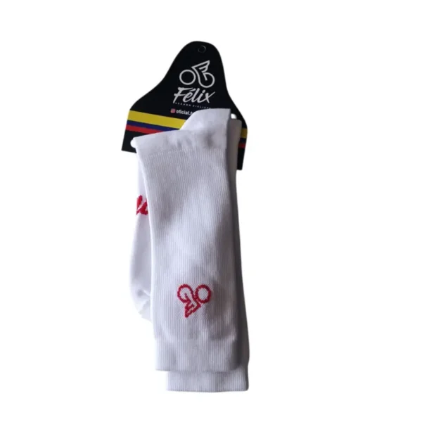 Media deportiva Unisex Blanco/Rojo Felix