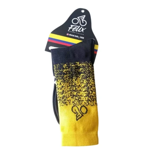 Media deportiva Unisex Negras/Amarillas Felix