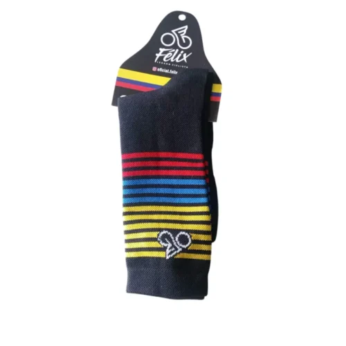 Media deportiva Unisex Negras Colombia Lineas Felix