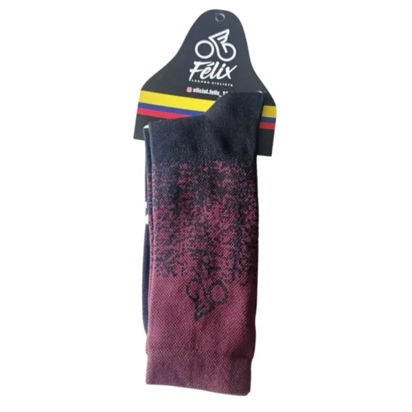 Media deportiva Unisex Negras/Morada Felix