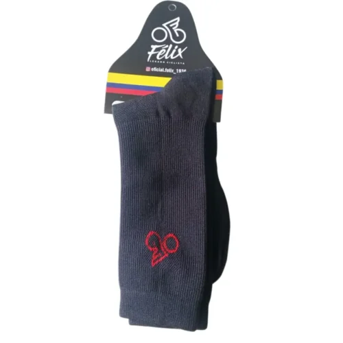 Media deportiva Unisex Negras/Roja Bici Felix