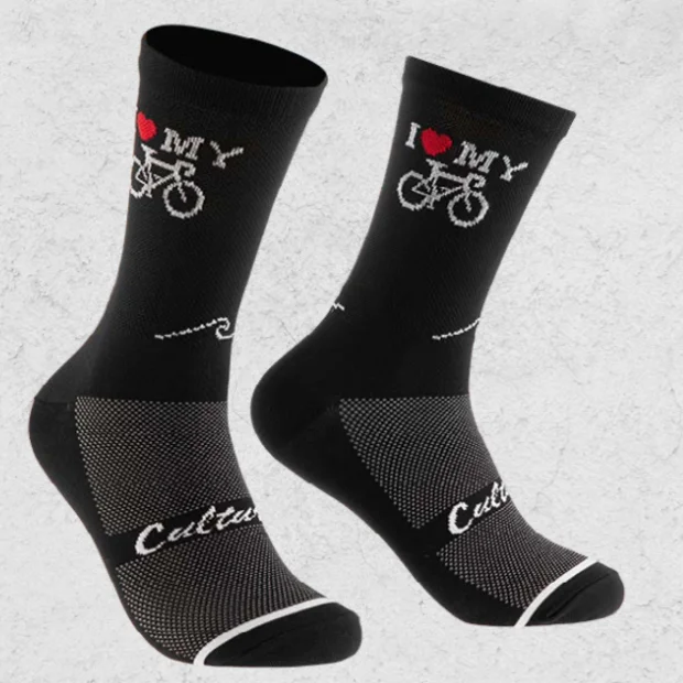 Media deportiva Unisex Love Negras - Culture Cycling