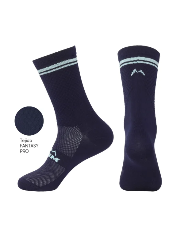 Medias FANTASY PRO ciclismo y running Azules - Kom-1 Medias FANTASY PRO ciclismo y running Azules - Kom