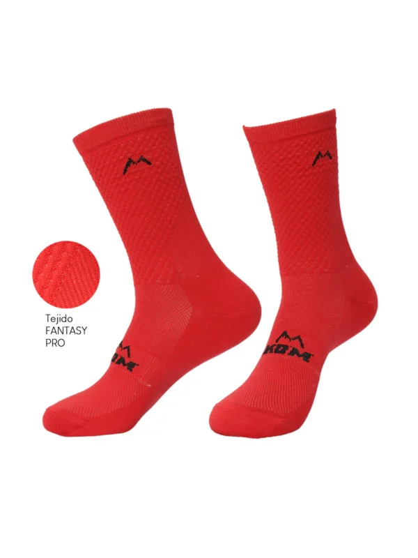 Medias FANTASY PRO ciclismo y running Rojas - Kom