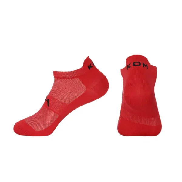 Medias taloneras ciclismo, running Rojas - Kom