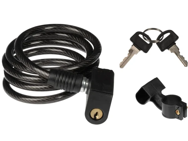 CANDADO DE ESPIRAL 100-CM NEGRO, MOD 9606 - ON TRAIL