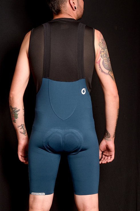 Pantaloneta Masculina Sin Costuras para Ciclismo Azul Petróleo - Ionik