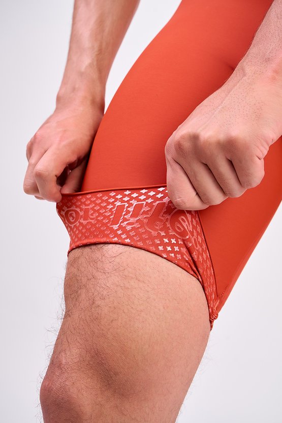 Pantaloneta Masculina Terracota Sin Costuras para Ciclismo - Ionik
