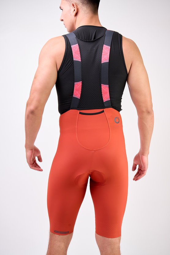 Pantaloneta Masculina Terracota Sin Costuras para Ciclismo - Ionik