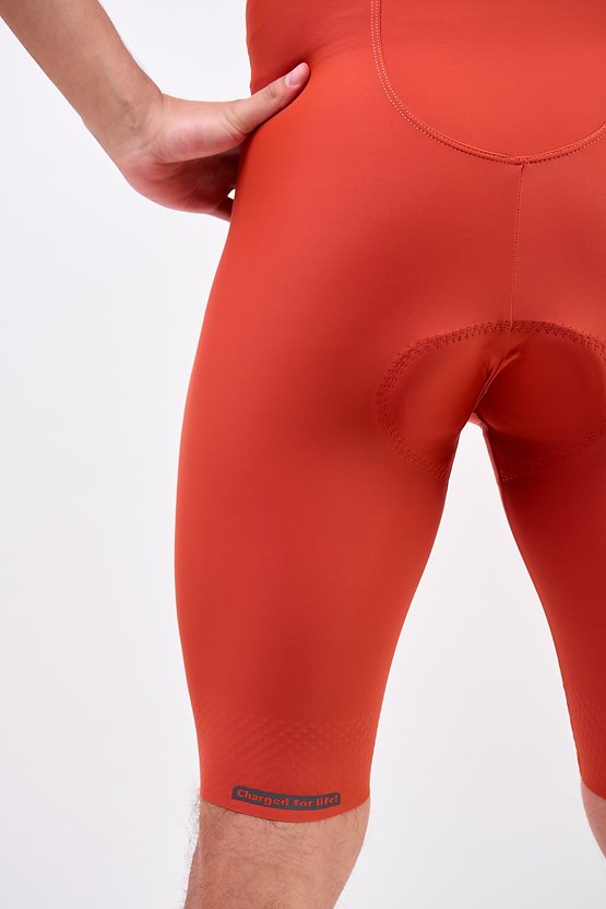 Pantaloneta Masculina Terracota Sin Costuras para Ciclismo - Ionik
