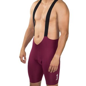 Pantaloneta Masculina Vinotinto Sin Costuras para Ciclismo - Ionik