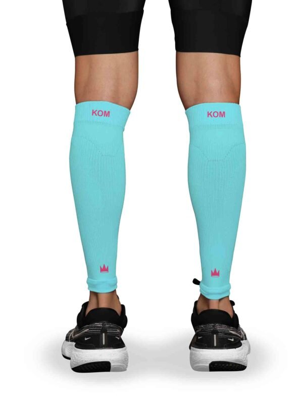Pantorrilleras de Alta Compresión ciclismo, running Azul - Kom-2 Pantorrilleras de Alta Compresión ciclismo, running Azul - Kom
