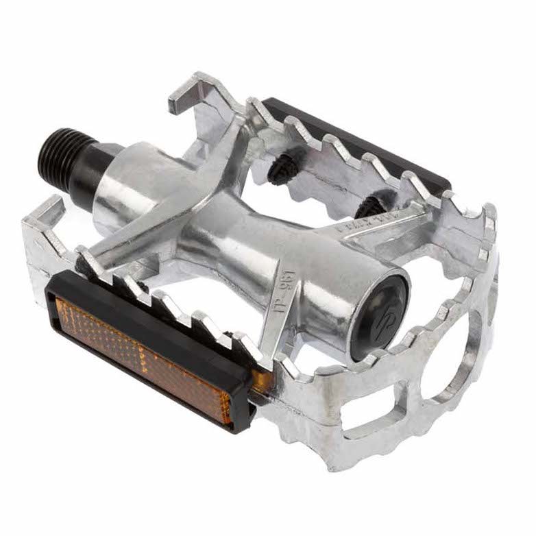 Pedales Mtb Compacto Fp-961 Aluminio Plateado - Feimin