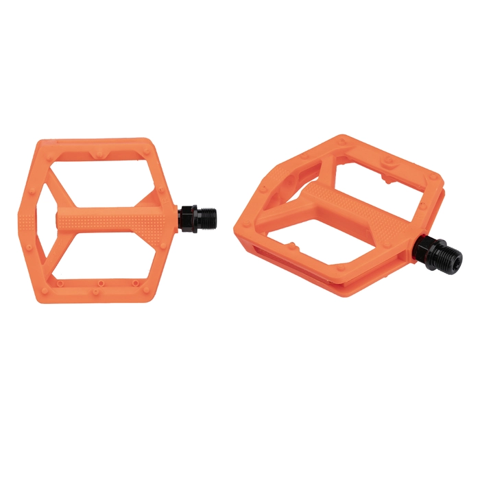 Pedales Mtb Flat Gw-P555 Plastico Naranja Gw