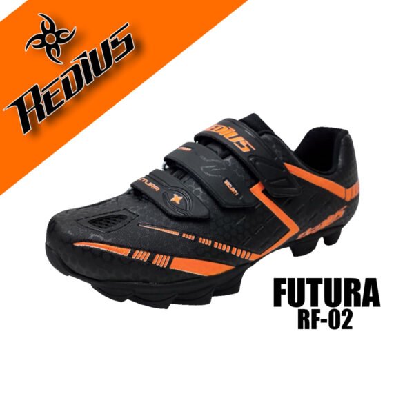 Zapatilla Mtb Futura Negra/Naranja - Redius