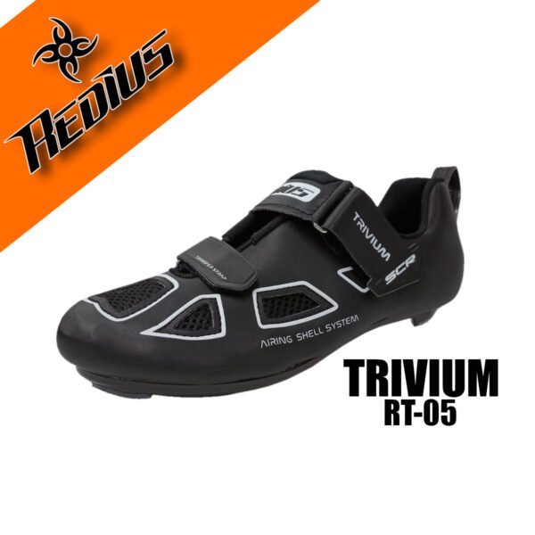Zapatilla Duatlon Ruta Trivium Negra/Blanca - Redius