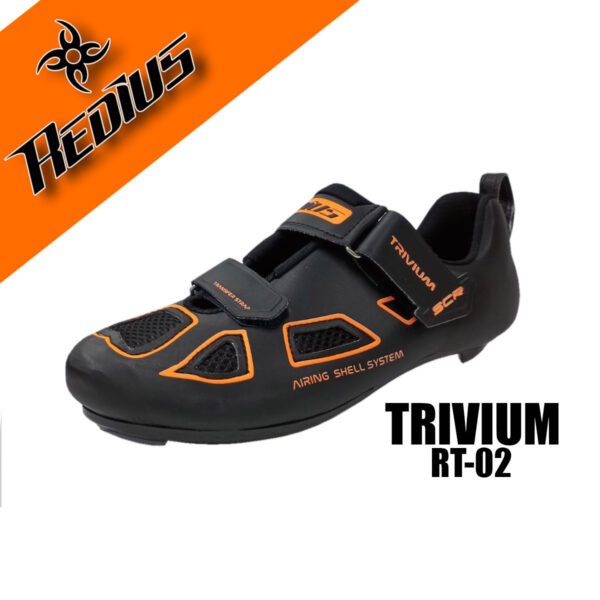 Zapatilla Duatlon Ruta Trivium Negra/Naranja - Redius