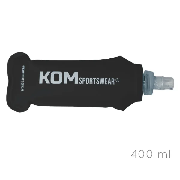 Soft flask Termo silicona 400 ml Negro - KOM
