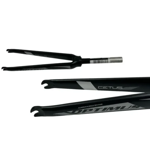 Tenedor Ruta 700" Aluminio Cetus Negro Optimus